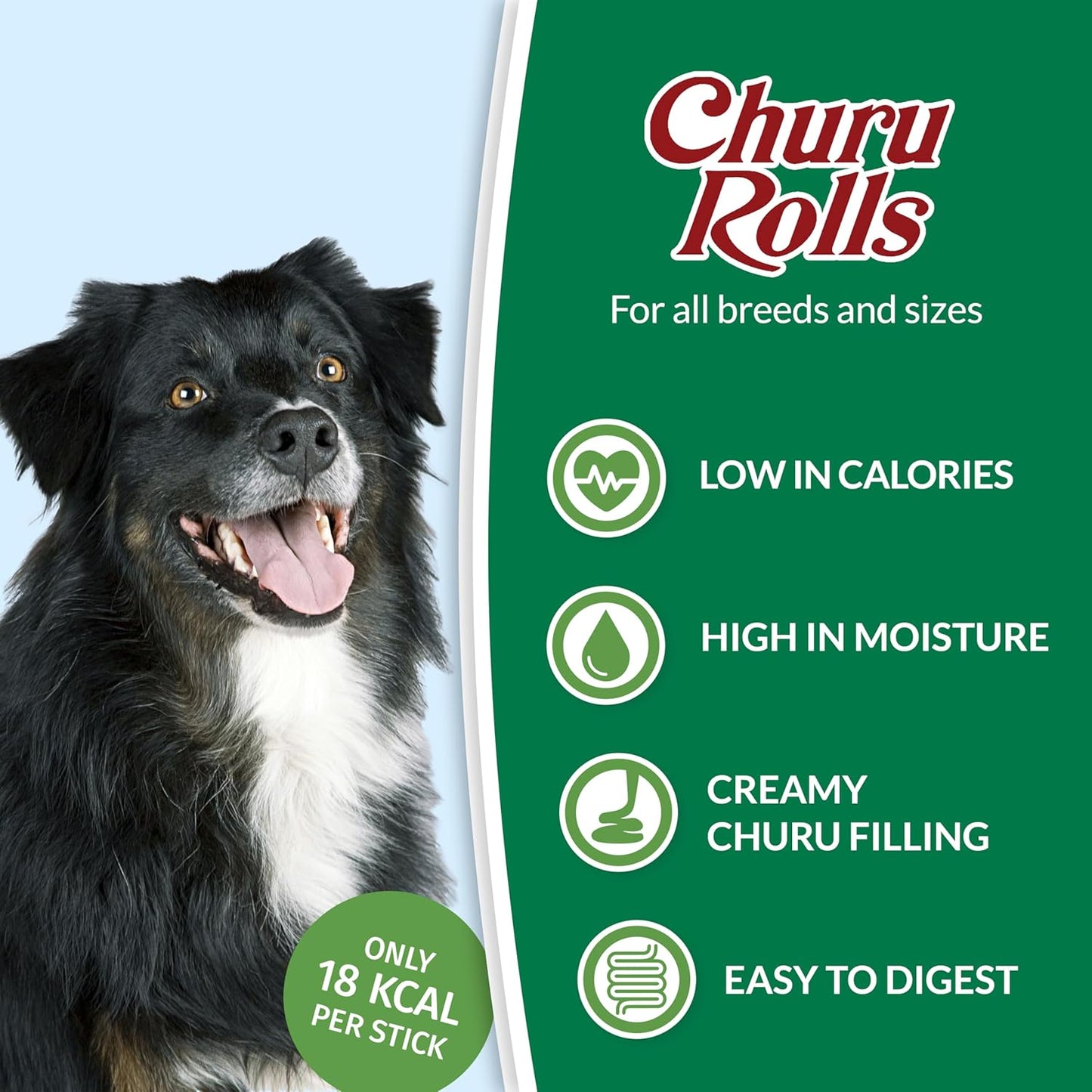 Churu Rolls 8 Pack Dog Treat - Chicken Recipe wraps Chicken Recipe - 8 x 12g