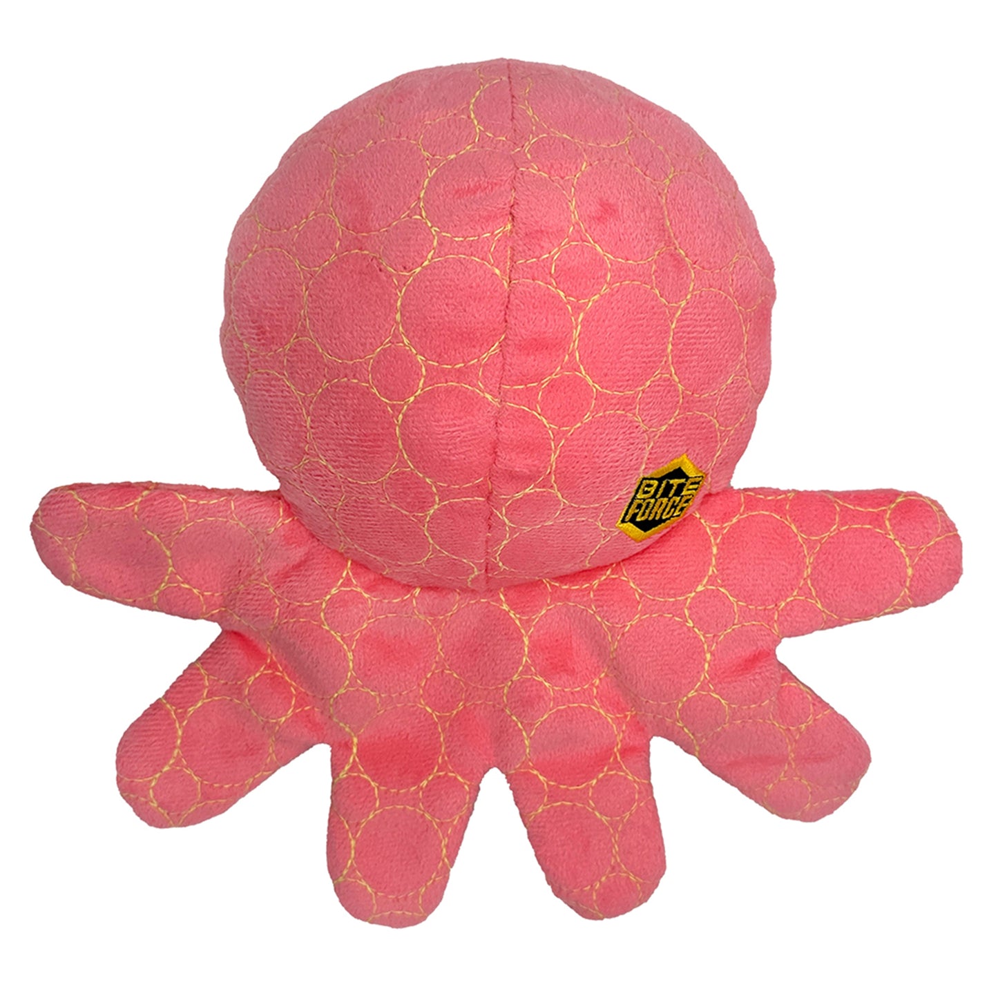 Bite Force Kevlar Tough Plush Octopus Squeak and Crinkle Dog Toy