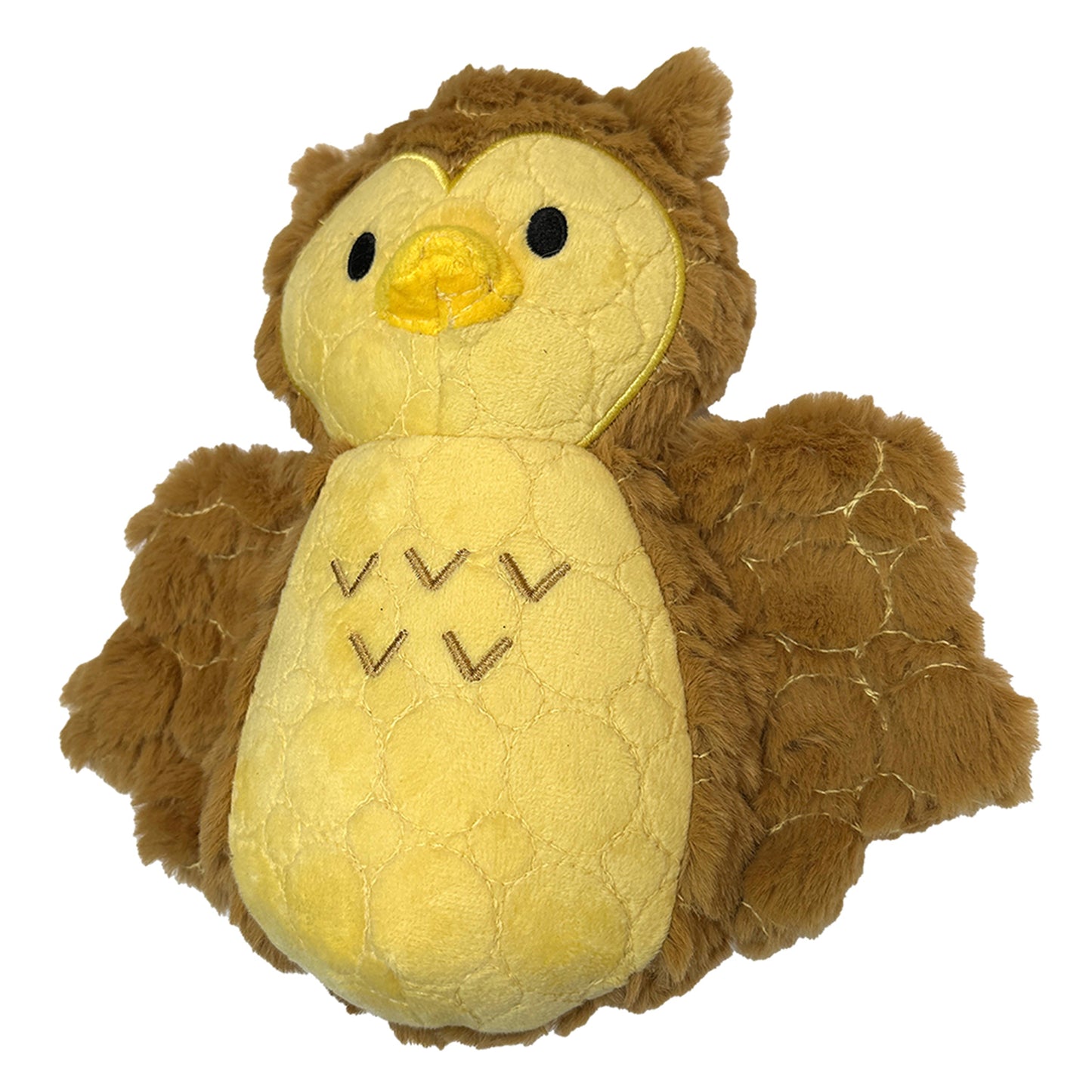 Bite Force Kevlar Tough Plush Owl Crinkle and Squeak Dog Toy