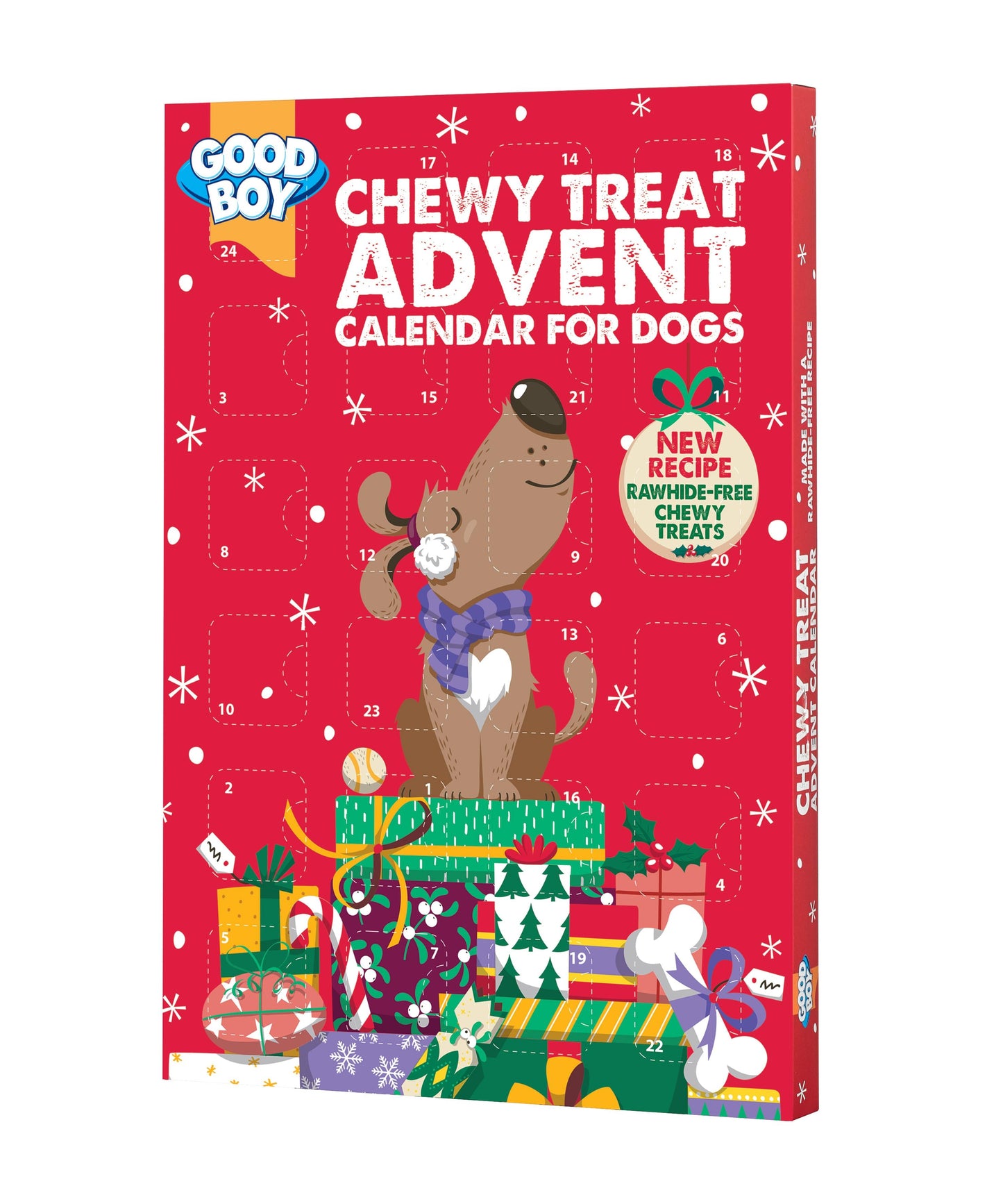 Front View of Good Boy Christmas Chewy Advent Treat for Dogs