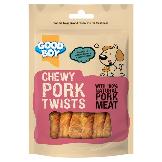 Good Boy Chewy Pork Twists Dog Treats