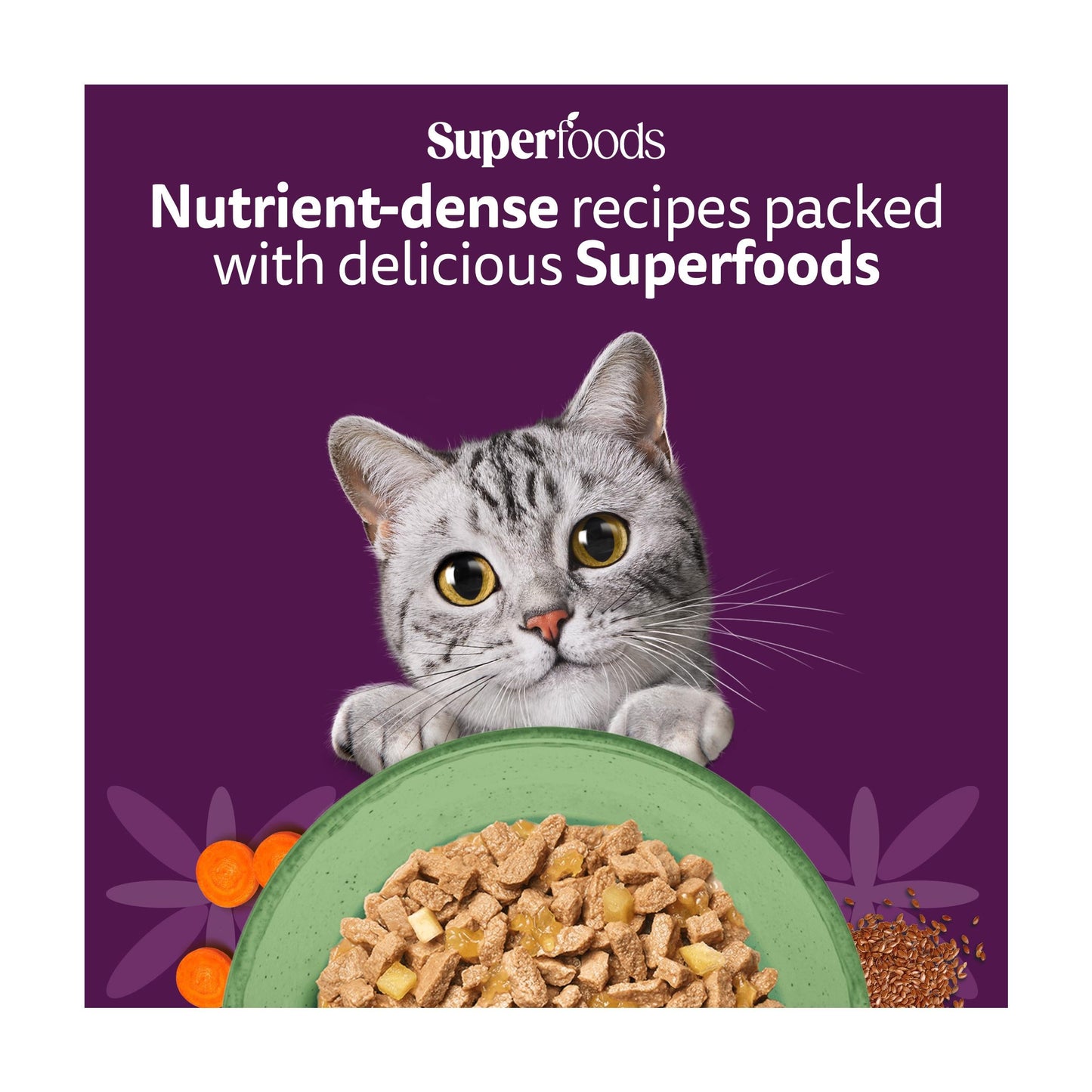 WHISKAS 1+ Superfoods Mixed Selection Wet Cat Food Pouches in Jelly