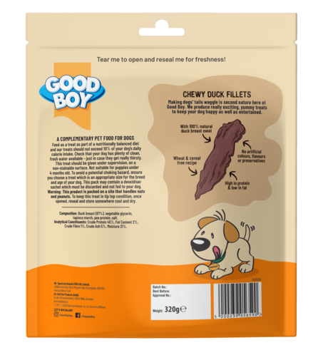 Good Boy Chewy Duck Fillets Dog Treats