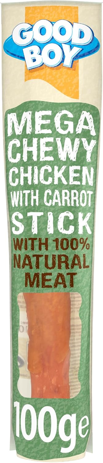 Good Boy Pawsley & Co Mega Chewy Chicken with Carrot Stick Dog Treats