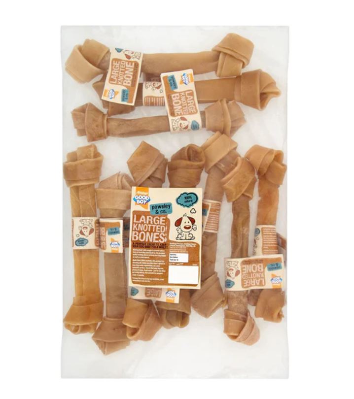 Good Boy Pawsley & Co Rawhide Chew Large Knotted Bones Dog Treats