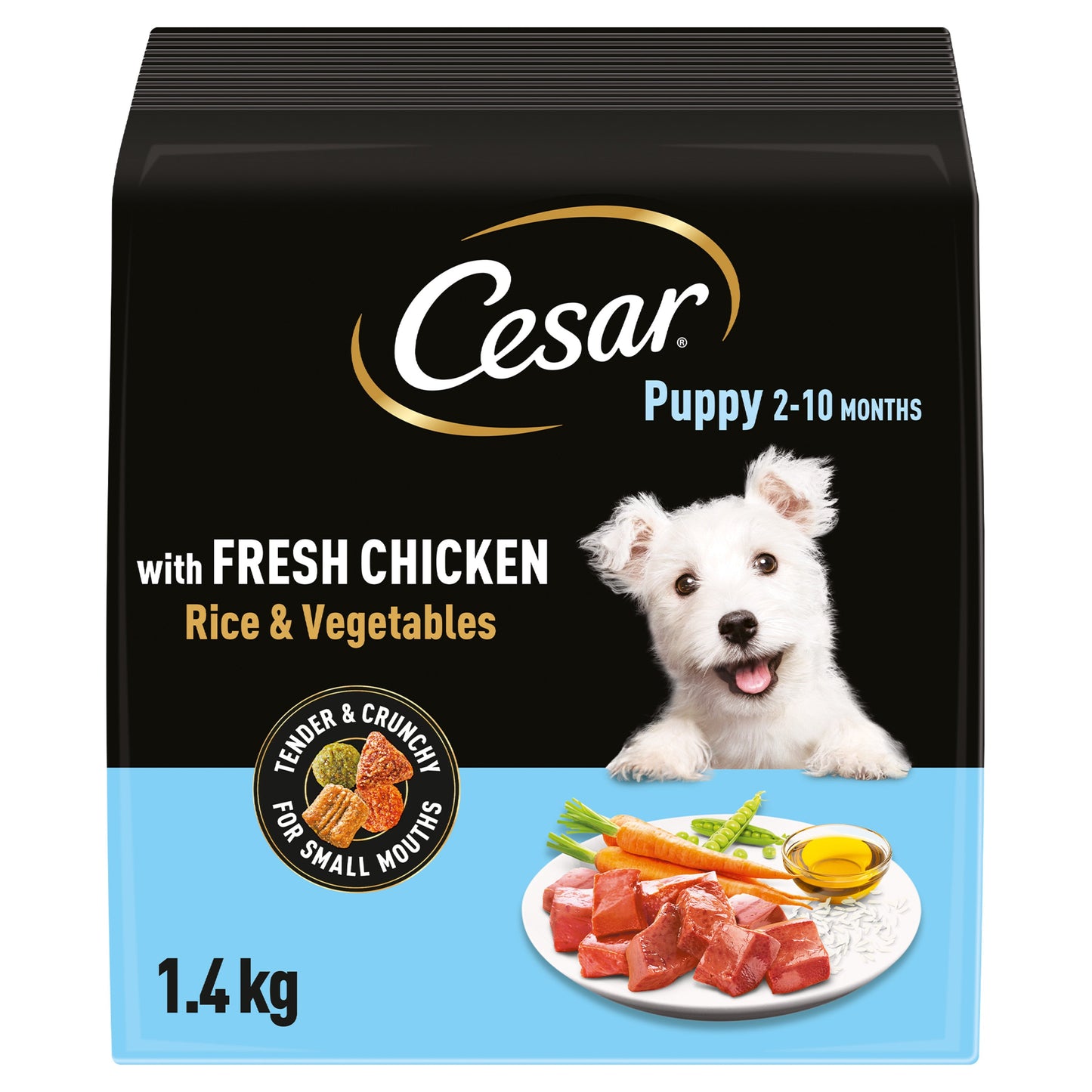 Cesar Complete Puppy Dry Dog Food with Fresh Chicken, Rice & Vegetables
