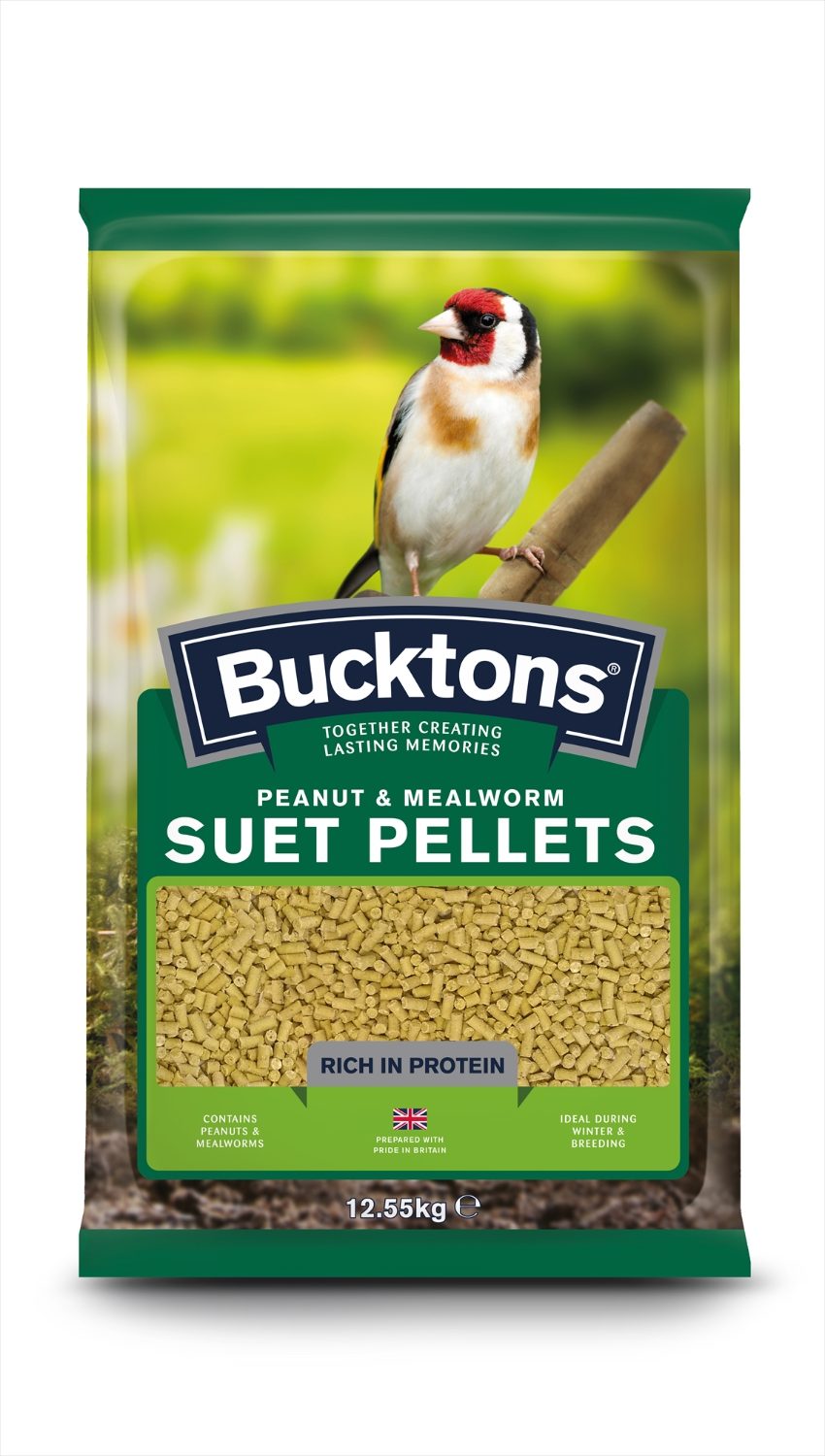 Front View of Bucktons Suet Pellets Peanut And Insect Wild Bird Food