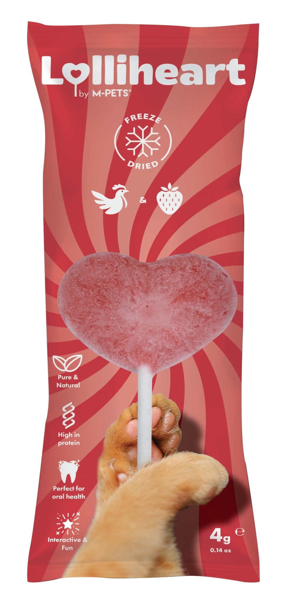 Individual Lolliheart treat cat treat