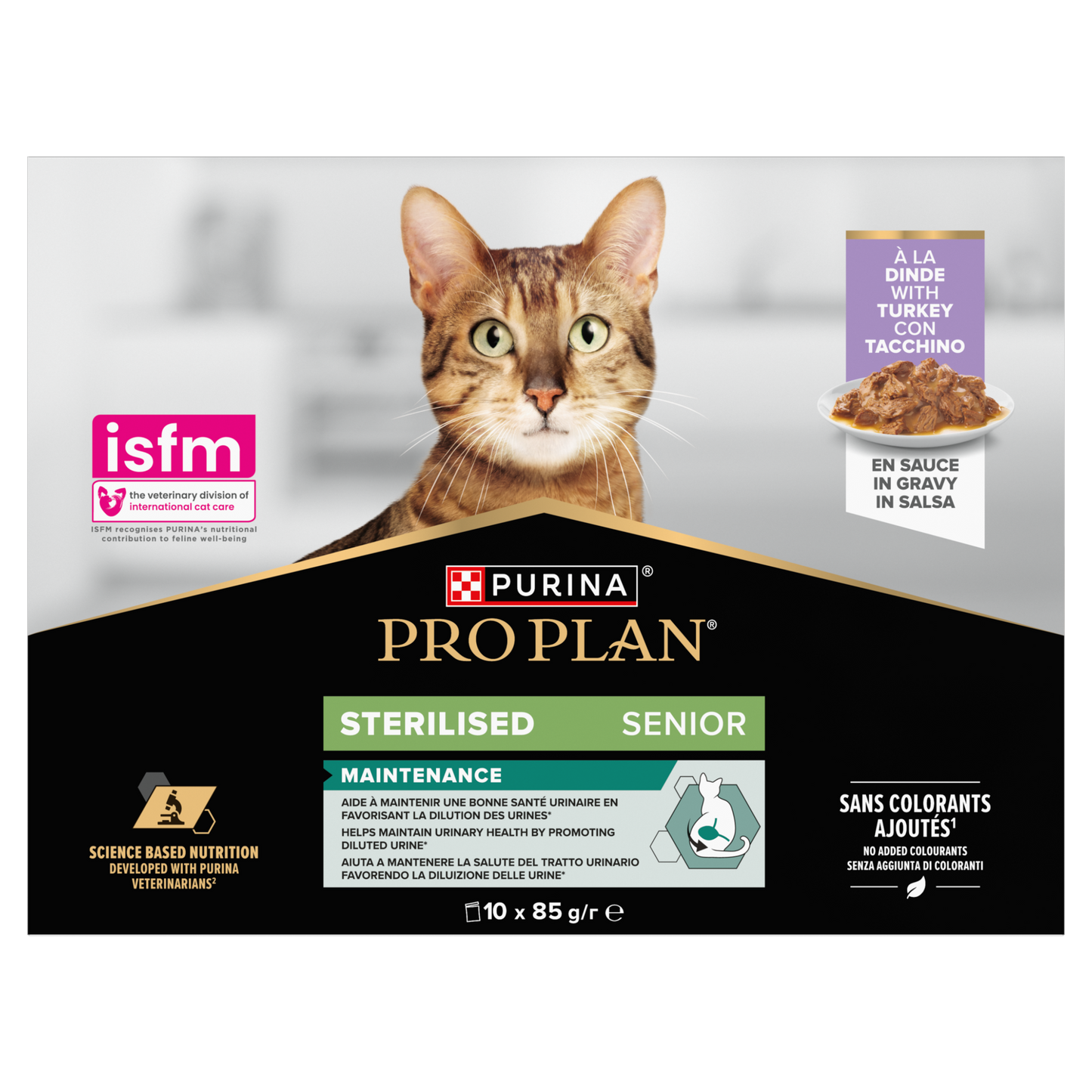 Purina Pro Plan Senior 7+ Sterilised Maintenance with Turkey in Gravy Wet Cat Food Pouches