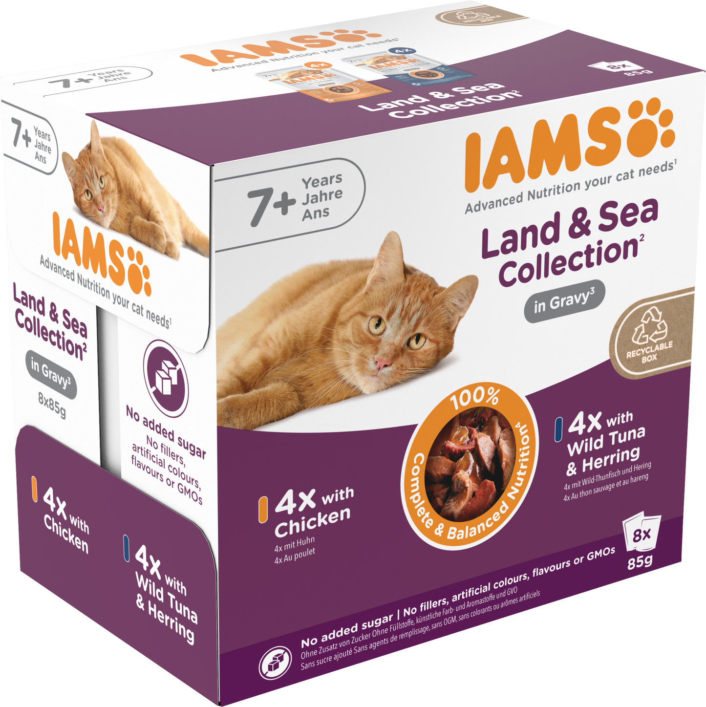 Iams Delights Senior Land & Sea Collection in Gravy Wet Cat Food