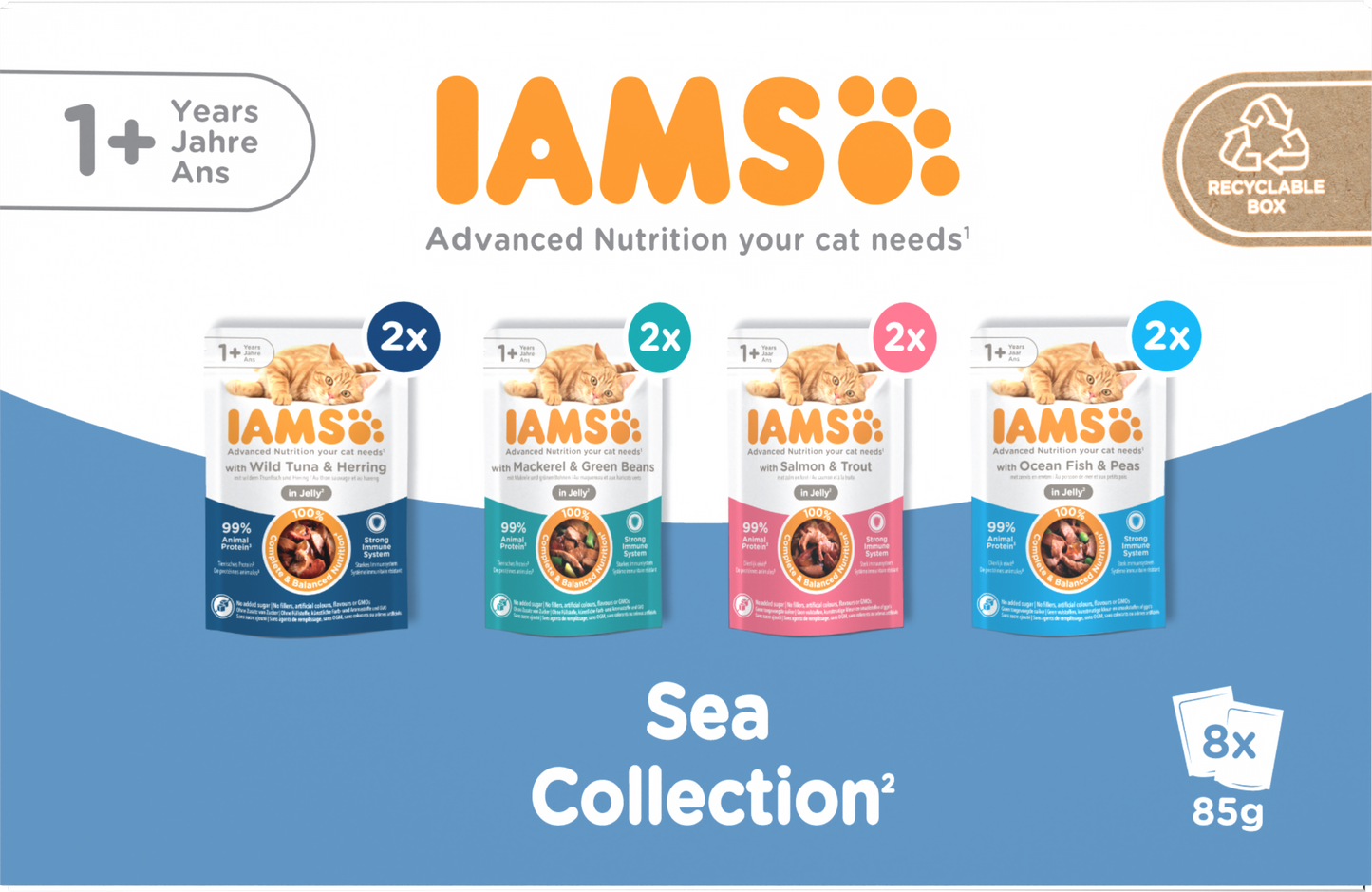 Iams Delights Adult Sea Collection in Jelly Wet Cat Food