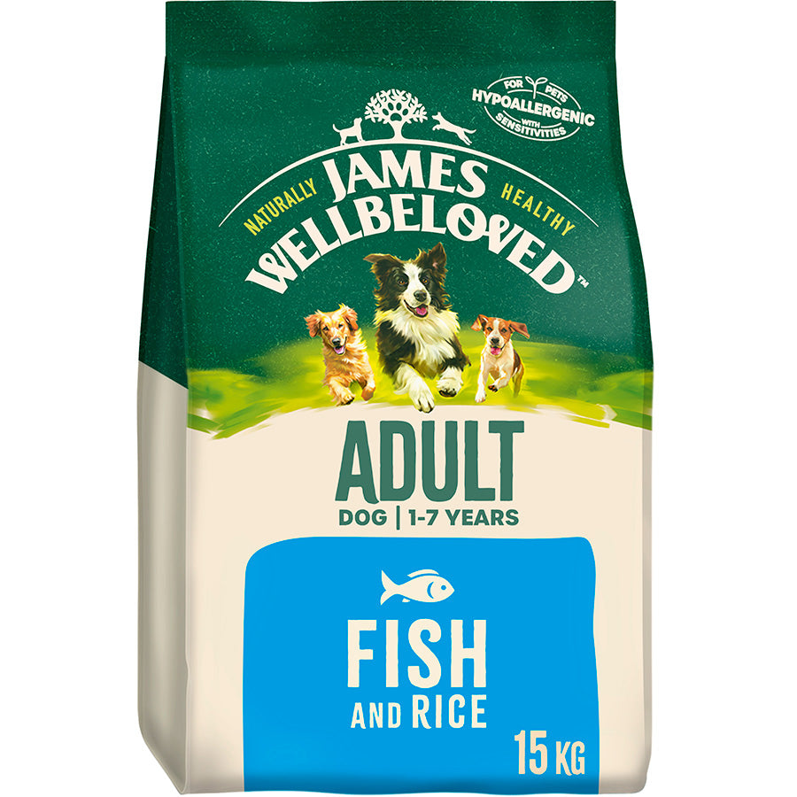 James Wellbeloved Canine Kibble Adult Fish & Rice