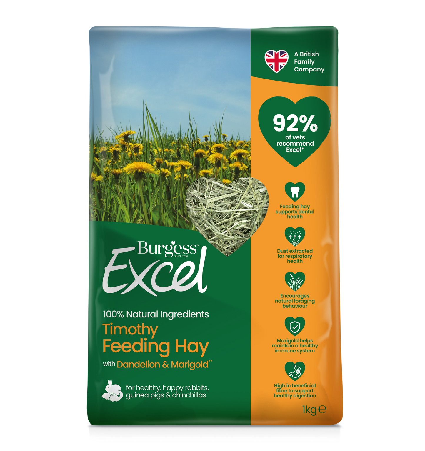 Burgess Excel Timothy Feeding Hay Dandelion & Marigold