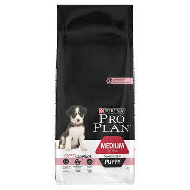 Purina Pro Plan Opti Derma Sensitive Skin Medium Puppy Dry Dog Food Salmon