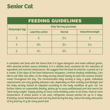 James Wellbeloved Senior Cat Grain-free Pouches with Chicken in Jelly