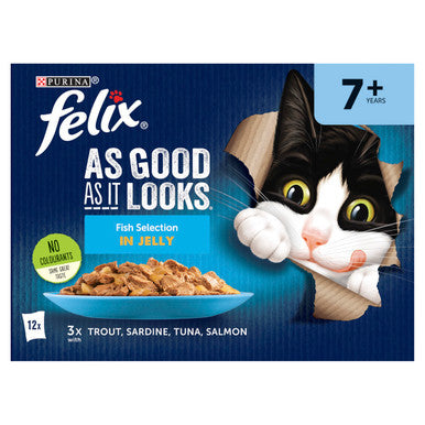 Felix As Good As It Looks Senior Wet Cat Food Fish Selection in