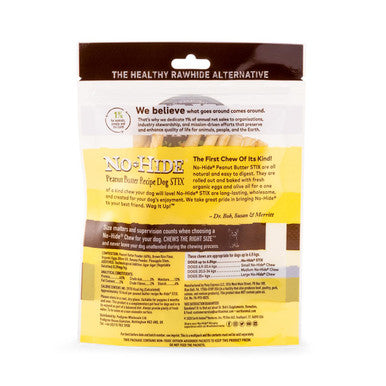 Earth Animal No-Hide Chew Dog Treats Peanut Butter 10 Pack