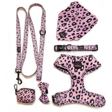 Long Paws Funk The Dog Leopard Dog Harness - Pink