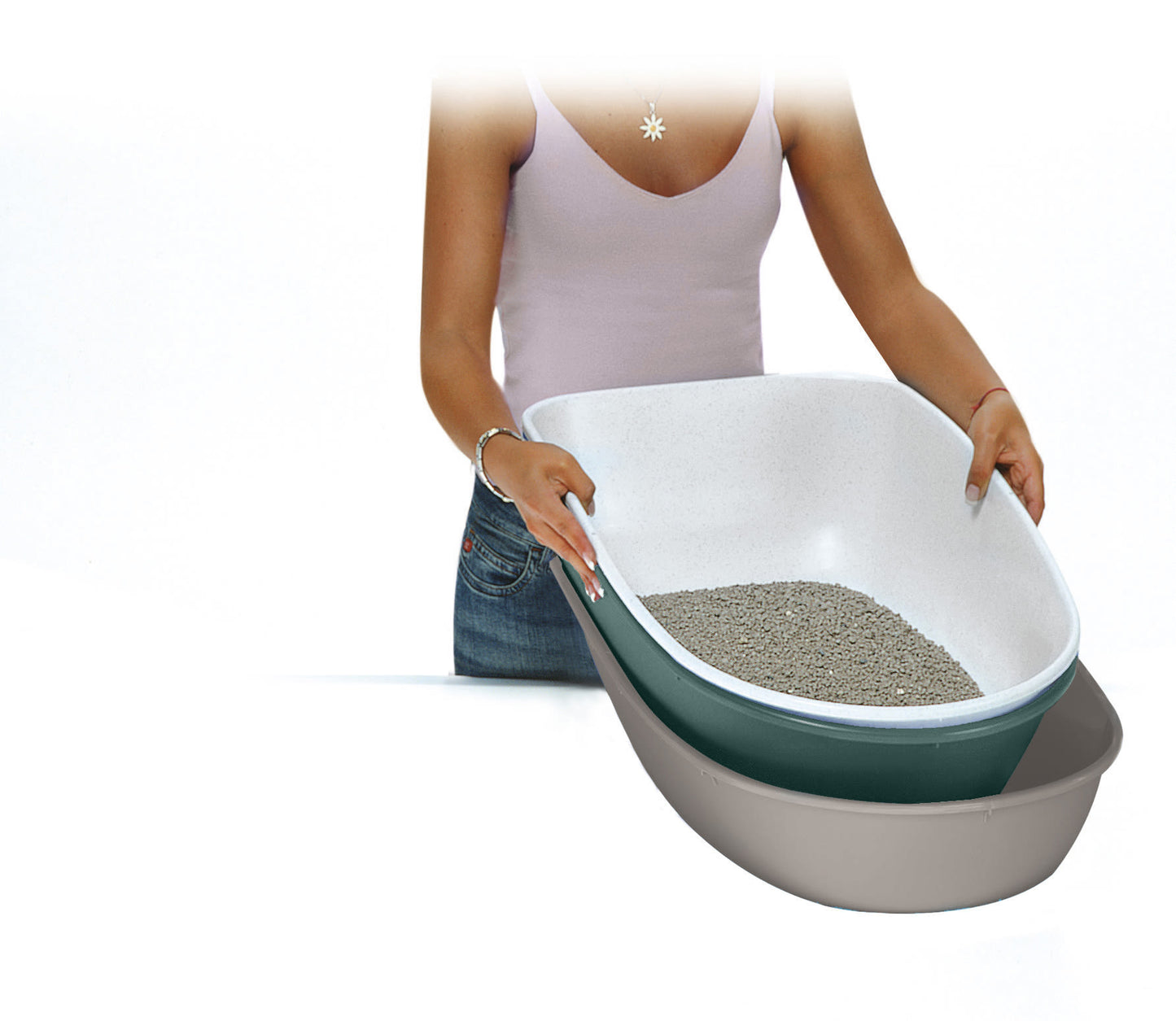 Lifestyle View of Stefanplast Furba Chic Open Litter Tray