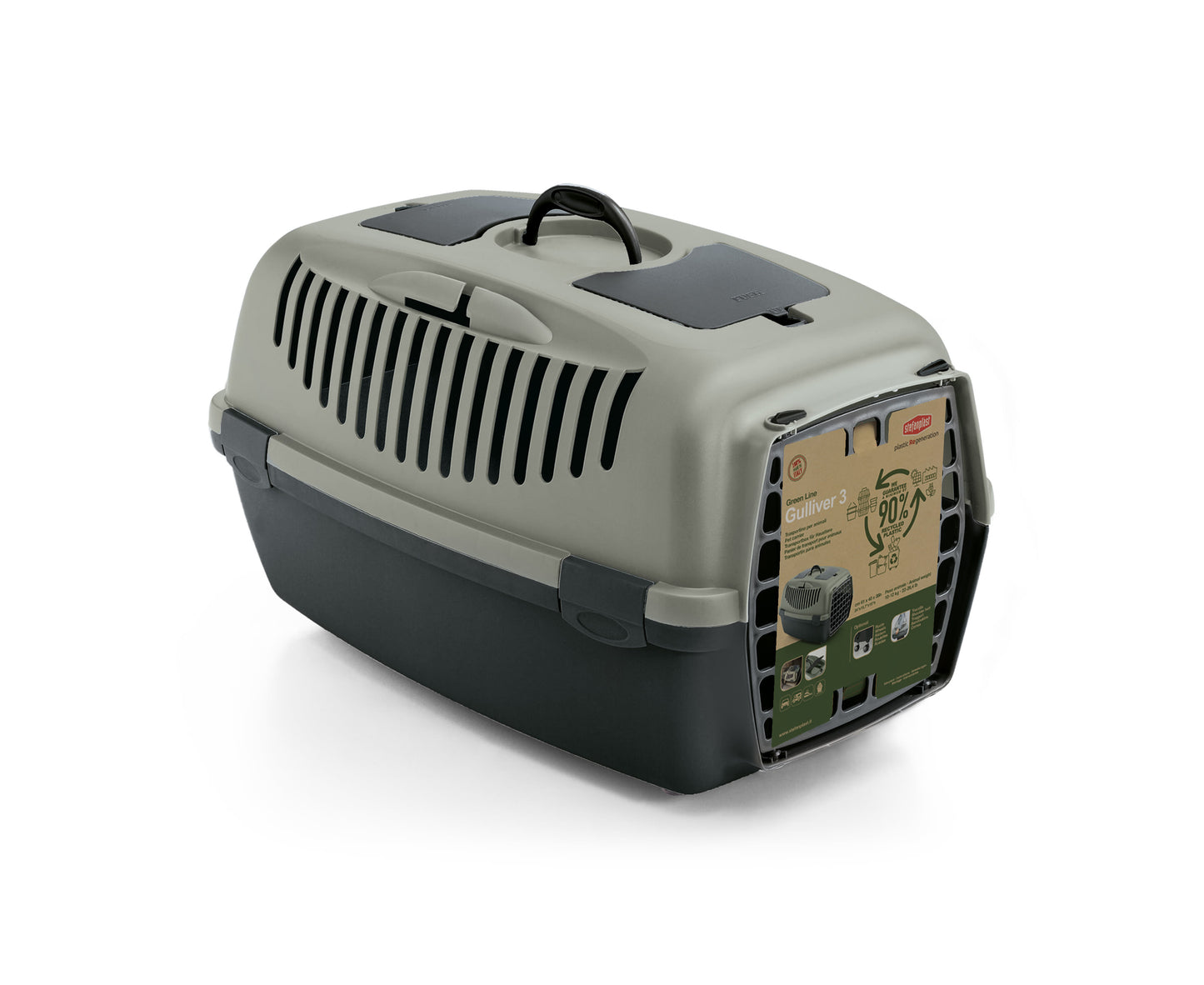 Front View of Stefanplast Gulliver 3 Pet Carrier with Plastic Door