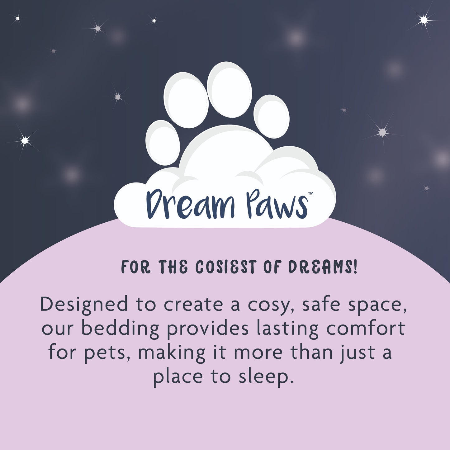 Dream Paws Soft Scalloped Blue Dog Bed