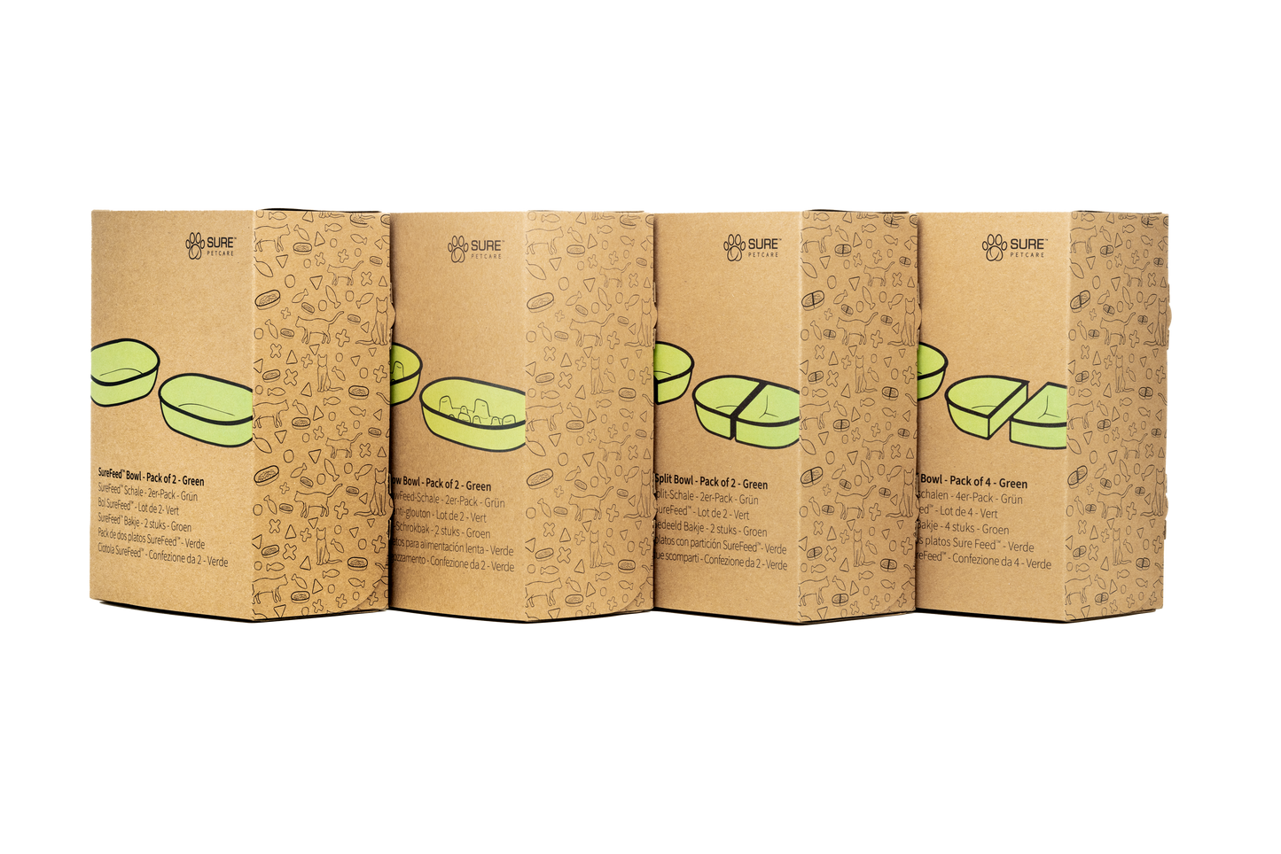 Surefeed Pet Feeder Slow Bowl - Green