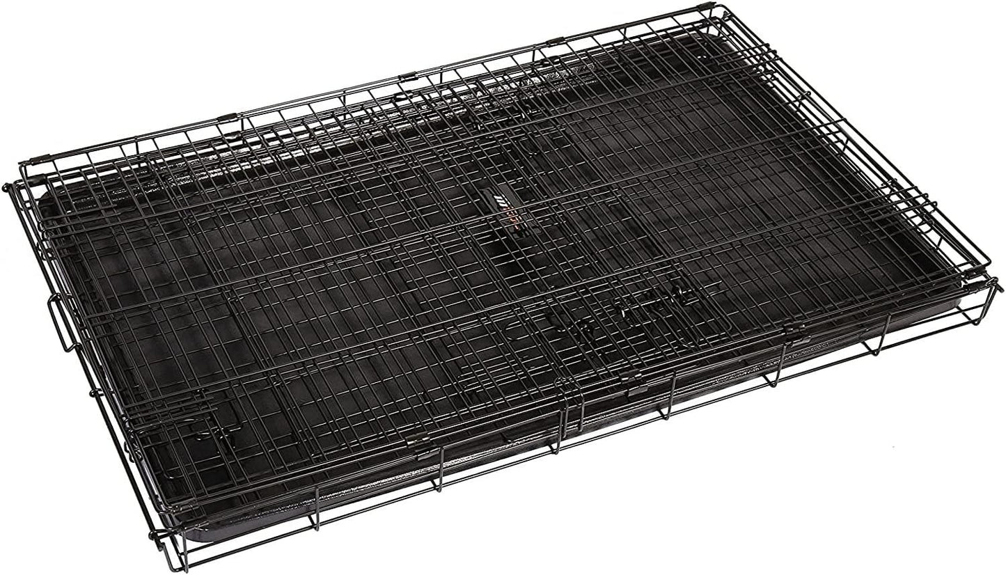 Metal Fold Flat Crate With Plastic Tray for Dogs - Small