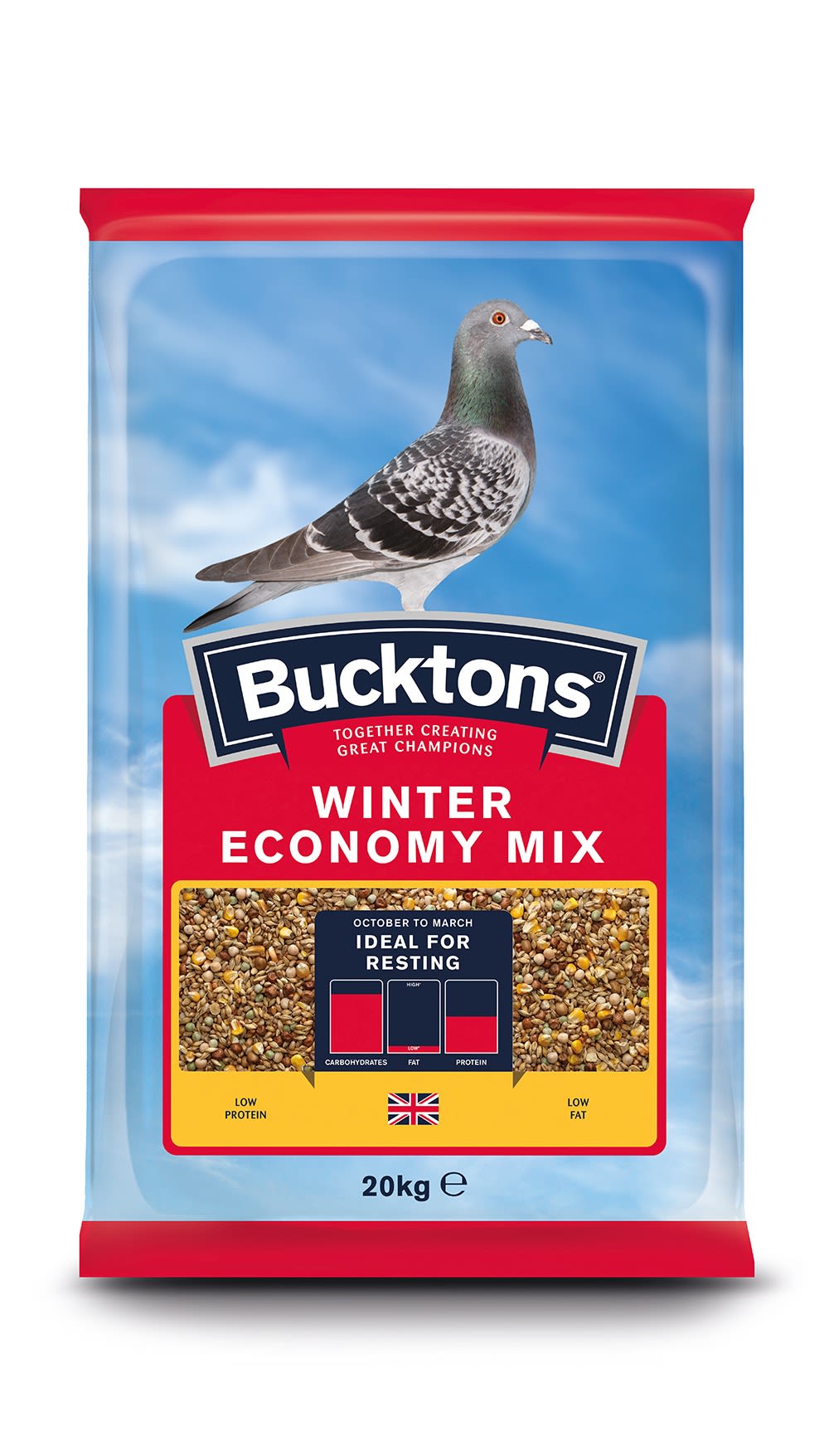 Front View of Bucktons Pigeon Winter Economy Mix Bird Food