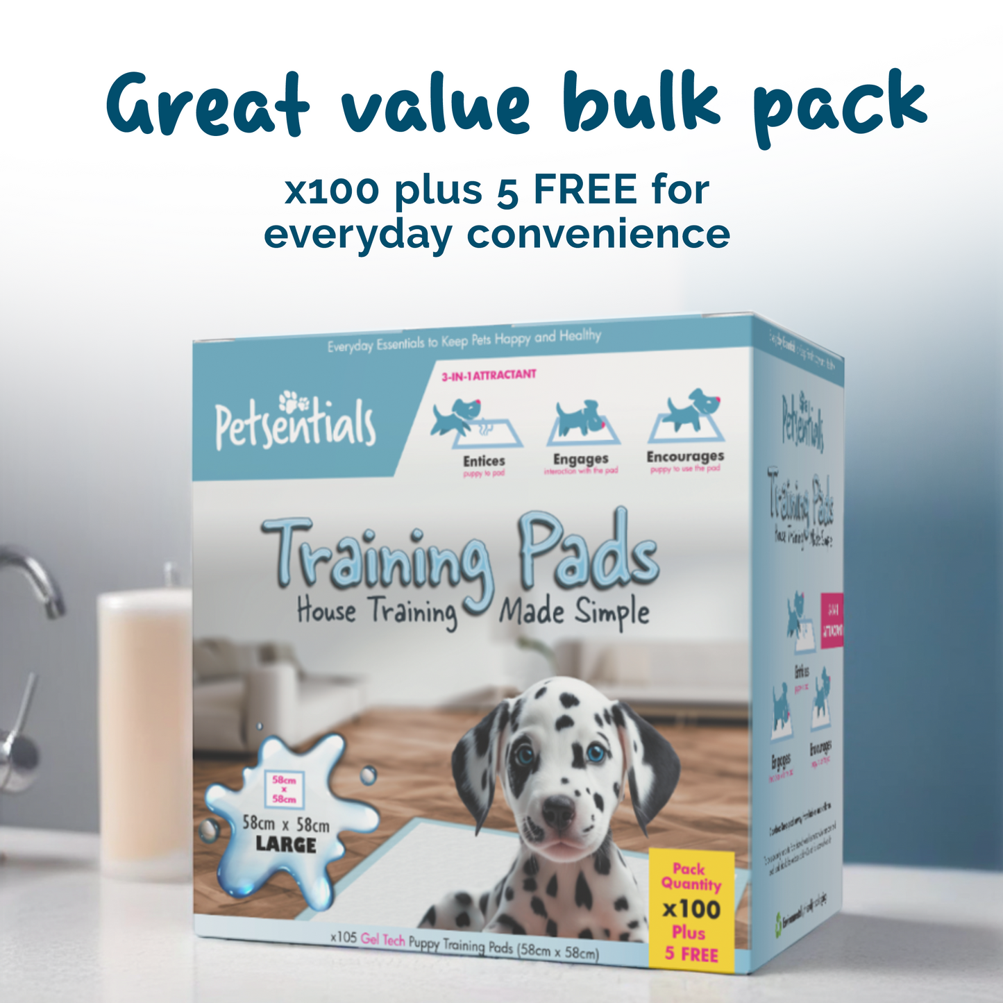 Petsentials Scented Puppy Training Pads | 105 Pack