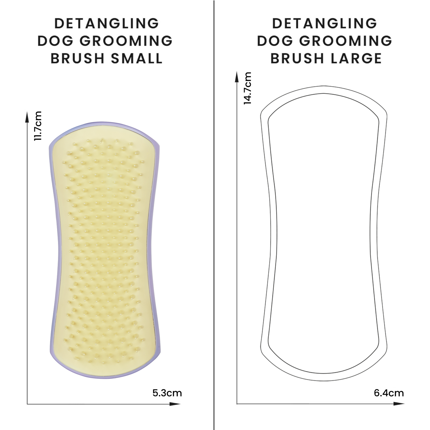 Pet Teezer Detangling Dog Grooming Brush Lilac Small