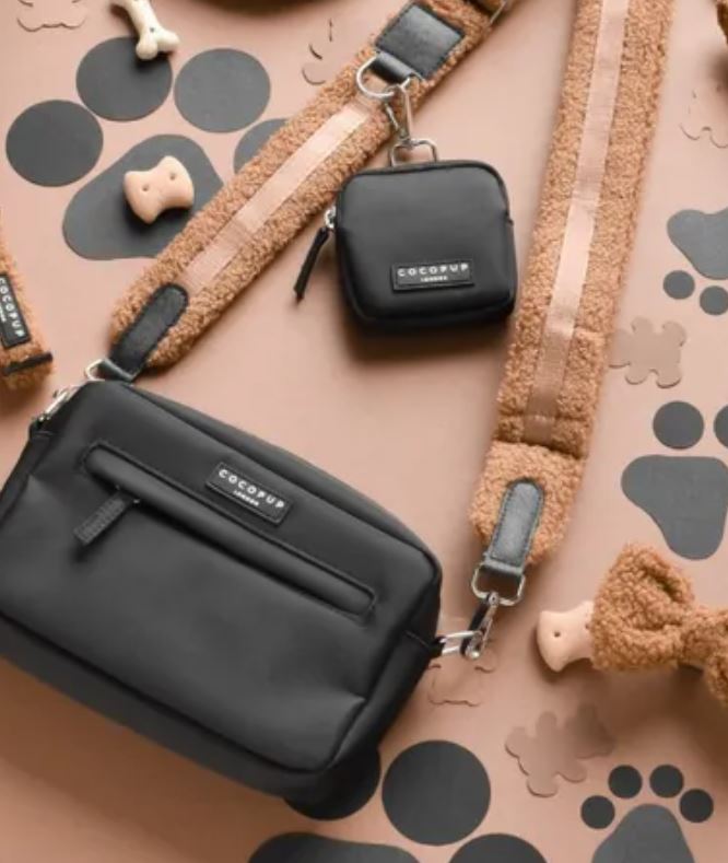 Cocopup Paddington Black Bag Bundle - Bag/Treat Pouch/Strap