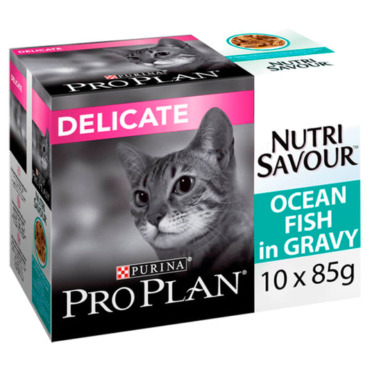 Purina Pro Plan NutriSavour Delicate Adult Wet Cat Food - Ocean Fish in Gravy