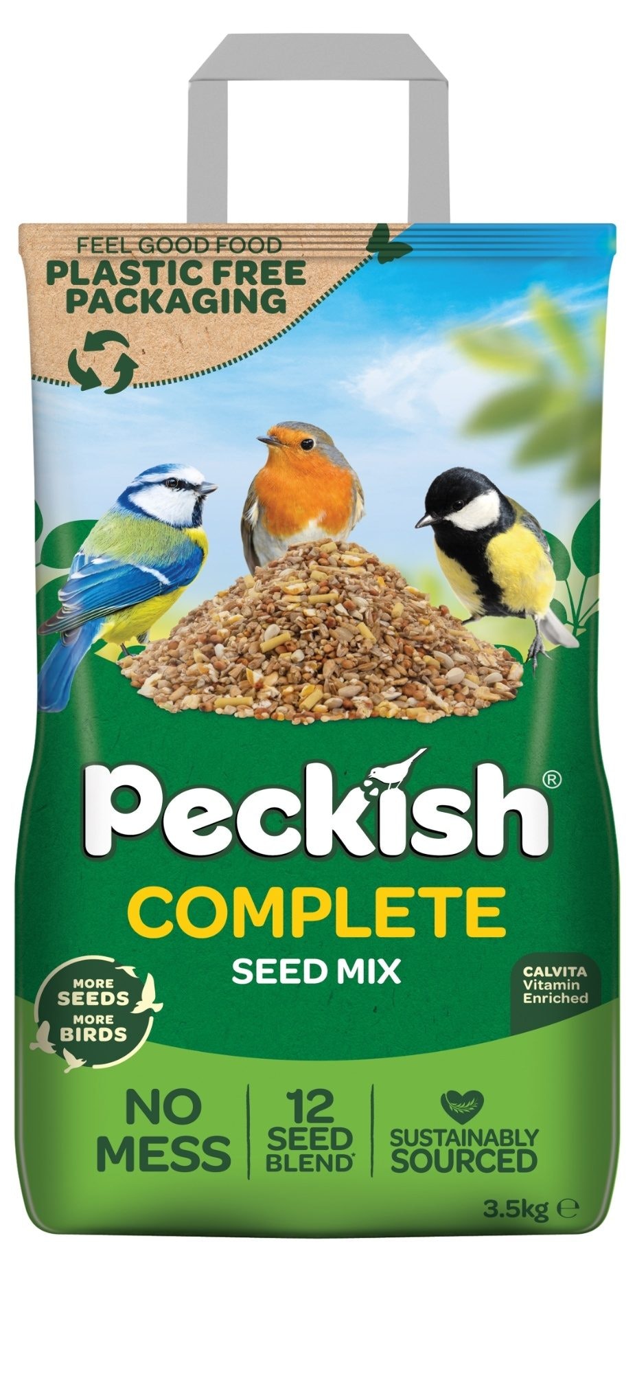 Front View of Peckish Complete Seed Mix (Paper Bag) - 3.5kg