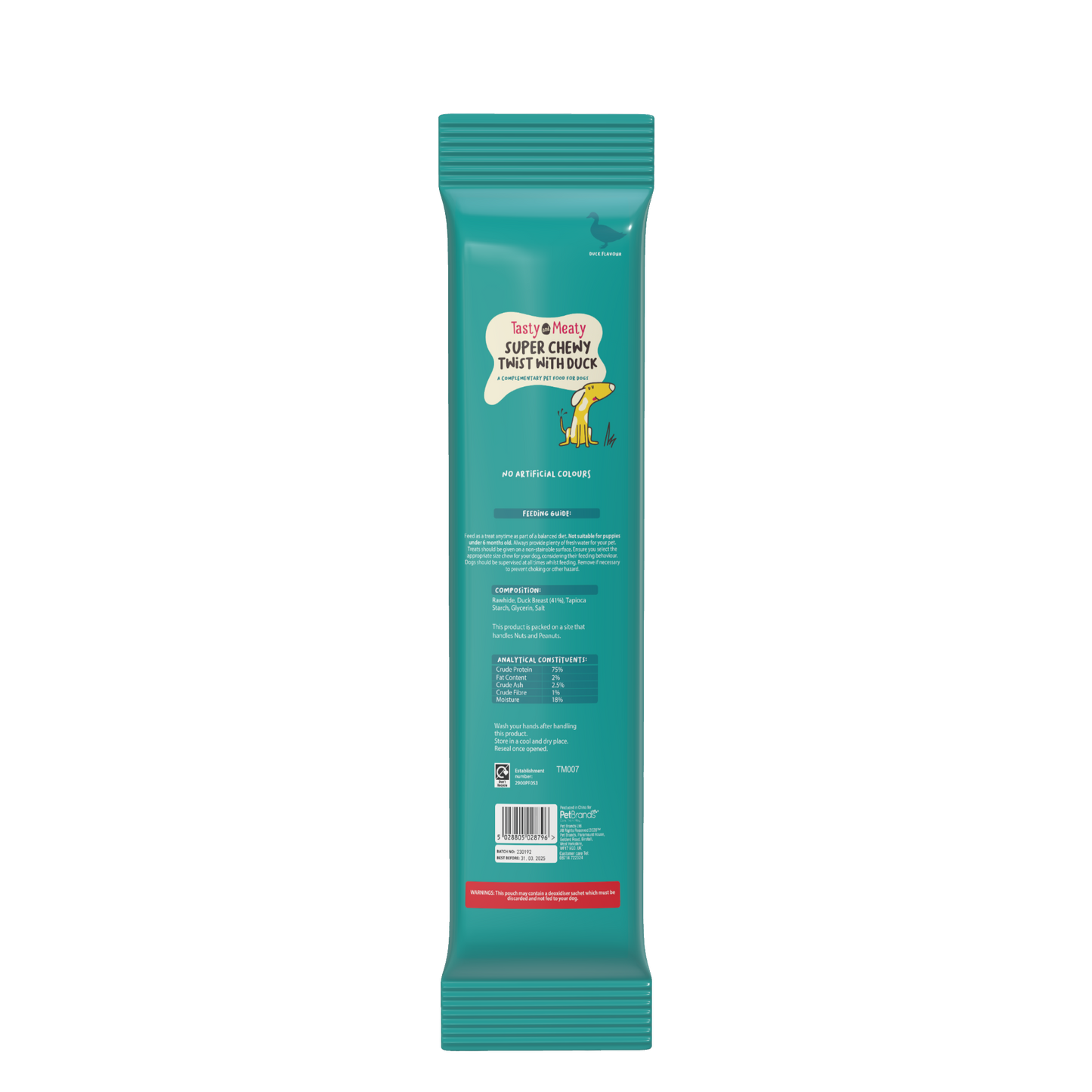 Tasty & Meaty Super Chewy Twist with Duck - Extra Large Adult Dog Treat | 70g