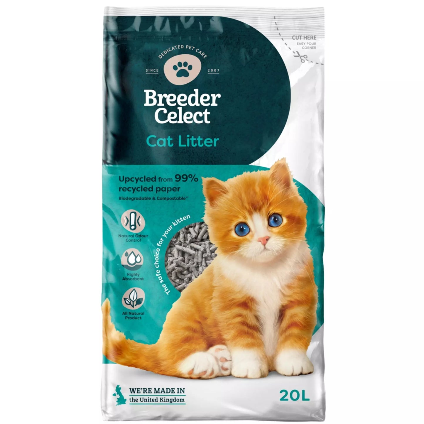 Breeder Celect Recycled Paper Cat Litter