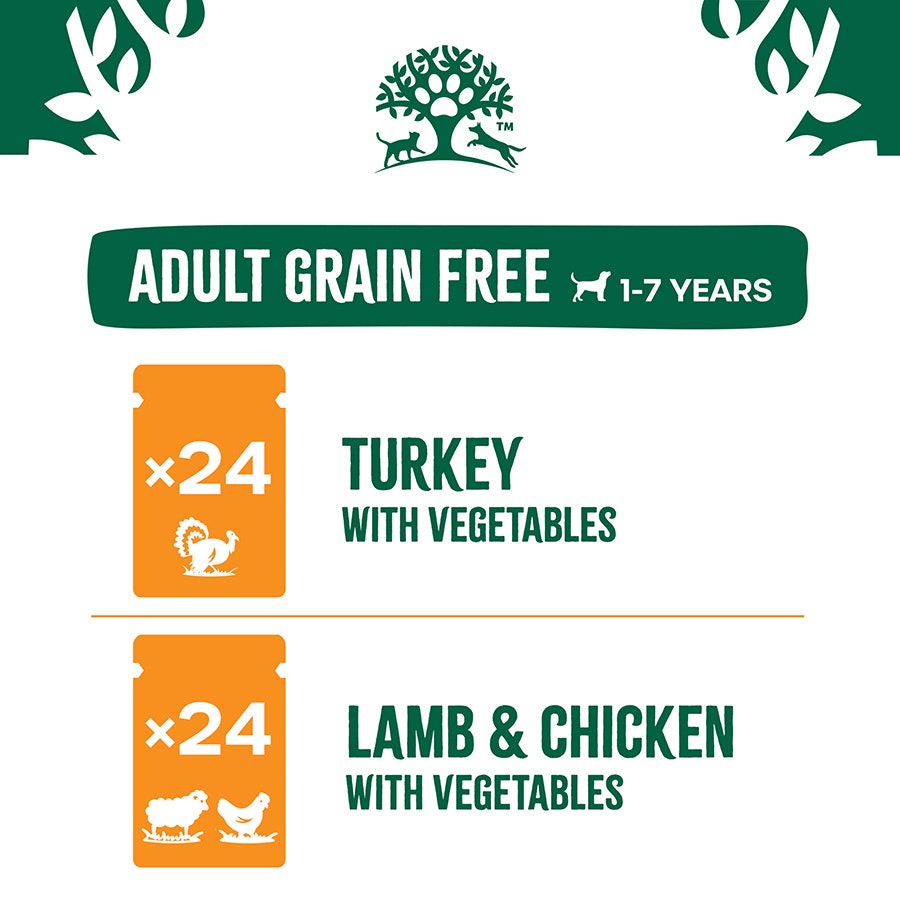 James Wellbeloved Grain Free Adult Wet Dog Food Variety Pack Pouch 48 x 90g