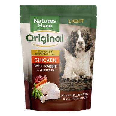 Natures Menu Dog Food Light Pouch Chicken Rabbit
