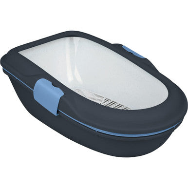 Trixie Berto Cat Litter Tray in Blue Black