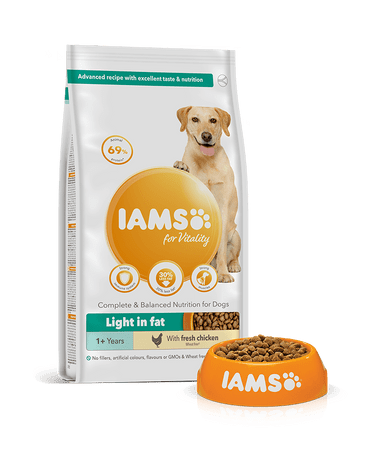 Iams Vitality Adult Light in Fat Dry Dog Food Chicken Medic