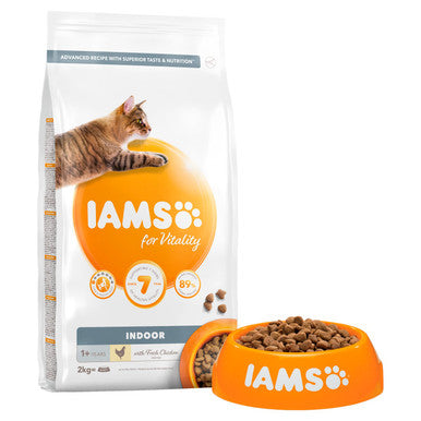 IAMS for Vitality Indoor Cat Food with Chicken