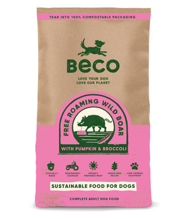 Beco Pets Eco Conscious Adult Dry Dog Food Wild Boar with Pumpkin Broccoli