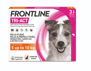 Frontline Tri Act Flea Tick Treament for Small Dogs (5 10kg)