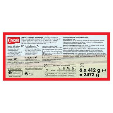 Chappie Adult Wet Dog Food Tins Chicken Rice