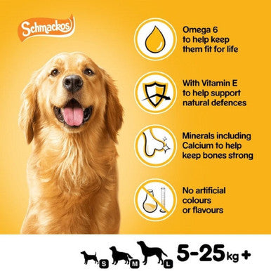 Pedigree Schmackos Adult Dog Treats Multi Mix Poultry Variety