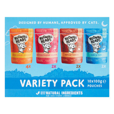Meowing Heads Adult Wet Cat Food Pouches