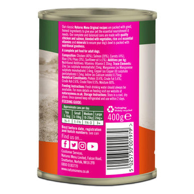 Natures Menu Original Adult Wet Dog Food Chicken Salmon