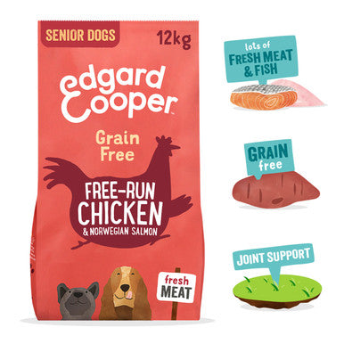 Edgard Cooper Senior Grain free Dry Dog Food Free Run Chicken Salmon