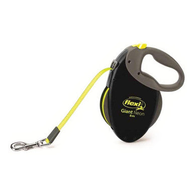 Flexi Neon Giant Tape Medium Black Dog Lead