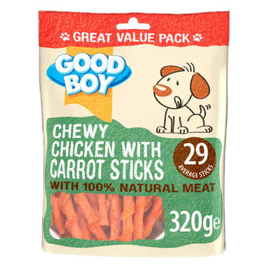 Good Boy Chewy Chicken With Carrot Sticks Dog Treat