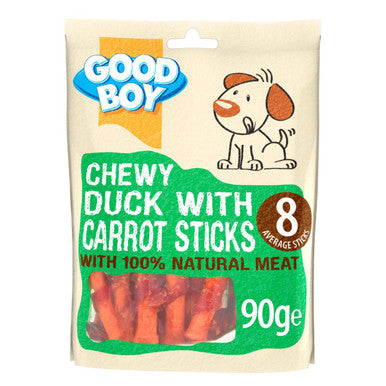 Good Boy Chewy Duck With Carrot Sticks Dog Treat
